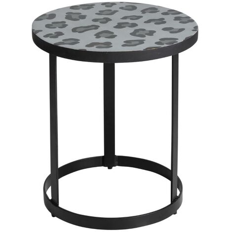 Bout de canapé en métal noir Gwen (1/5)