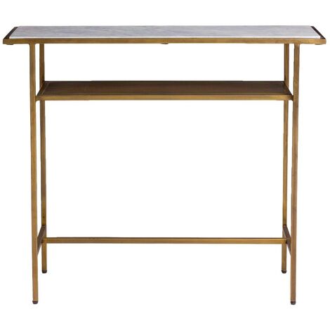 Console en métal doré et marbre Timéo (1/5)