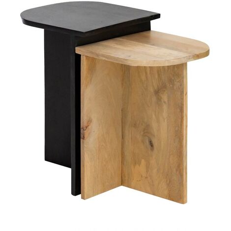 Table basse gigogne en bois de manguier Faro (1/5)