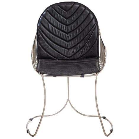 Chaise en cuir et métal Heidi (1/5)