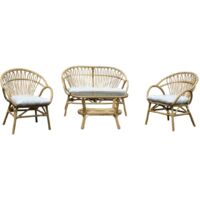 Salon de jardin arrondi en rotin Rattan
