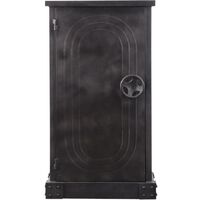 Made In Meubles – Meuble de rangement en métal noir 90x49x36cm – Design coffre-fort – Poids 20kg – Étagère fixe pour optimisation espace