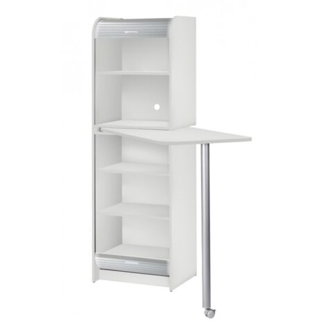 Rangement Desserte De Cuisine Pour Micro-ondes - 2 Portes, 2 Niches Tiroir Etagere Noir Naturel