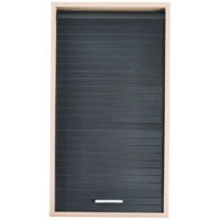 Beaux Meubles Pas Chers – Meuble haut de cuisine chêne avec rideau coulissant – 2 étagères réglables – Dimensions L 40 H 72 P 35 cm – Coloris noir ou blanc
