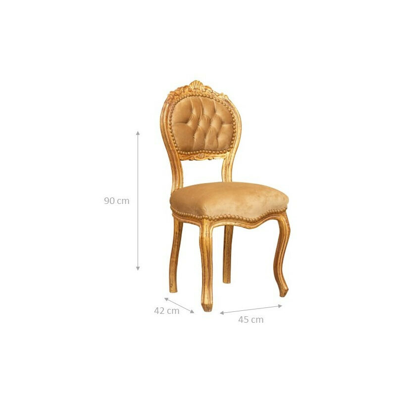 Chaise en bois rembourrée 48x46x48/96 cm