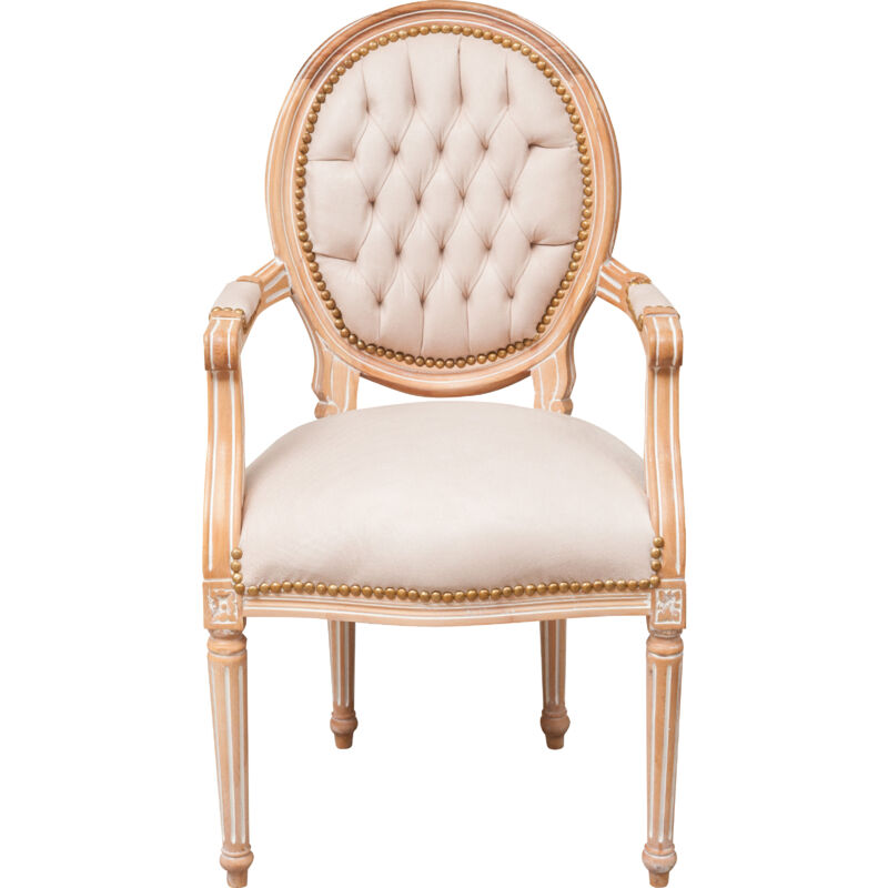 Fauteuil baroque de style Louis XVI velours noir et bois doré