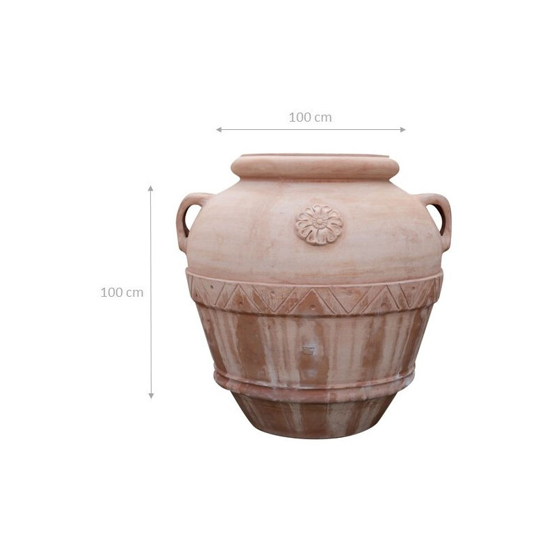 Vase en terre cuite pour plantes 69x47 cm Made in Italy Grand