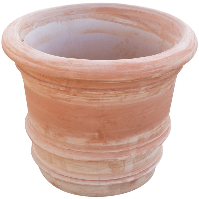 Pot Toscane double à bord lisse en terre cuite Ø 40 x 35 cm : Pots