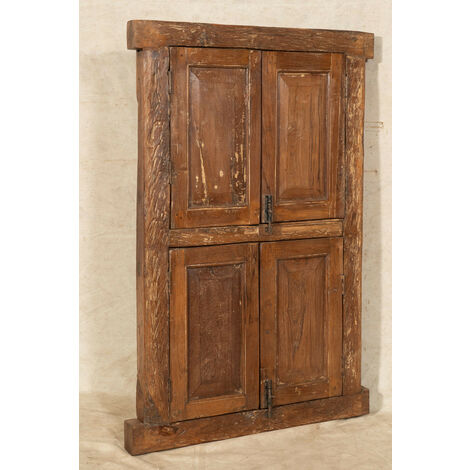 Porte en bois massif et en fer pour l'intérieur ou l'extérieur, de