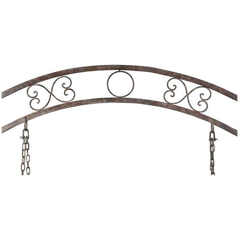 Balancelle en fer forg?� Banc en fer Fauteuil ?� bascule de jardin 2 places Canap?� d'ext?�rieur 