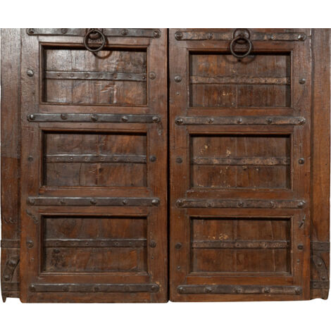 Porte ancienne XVIIIᵉ en bois massif – 220 × 90 cm – ferrure droit - Bricolage