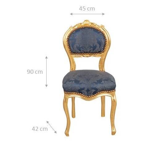Fauteuil Baroque Rococo Doré/Blanc