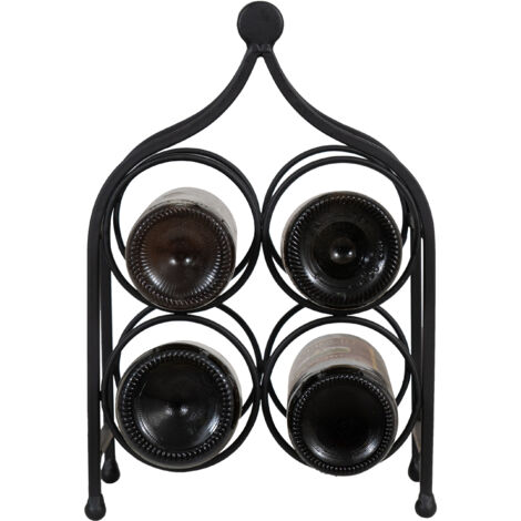 Porte-bouteille Vin Décoratif En Métal Forme Lune - Support Design Incurvé