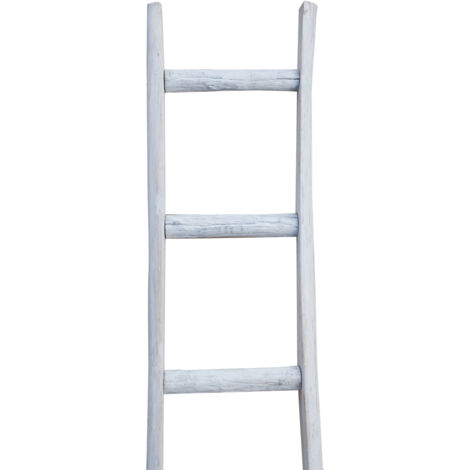 Portant Bois Échelle Porte-Serviettes En Bois 148x36x3cm - Décorative, Pour Salle De Bain, Chambre, Salon - Style Rustique