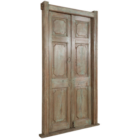 Porte-bûches Massif Biscottini - Bois Et Fer, Pour Intérieur/extérieur, Déco Ancienne