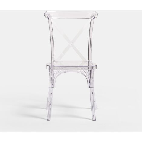 2 Chaises Transparentes Empilables LUCE En Polycarbonate - Design Moderne Pour Intérieur/extérieur, Cuisine, Salle à Manger, Bureau