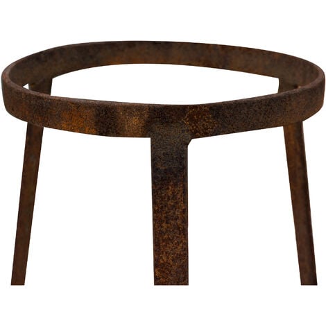 Cache-pot en fer forgé Soucoupe intérieure et extérieure Piédestal rond pour plantes Trépied pour plantes Support pour vase