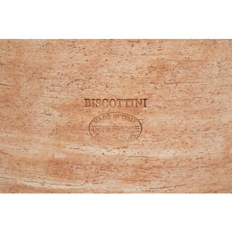 Vasque festonné vieilli en terre cuite toscane diam.70x52 cm Made in Italy