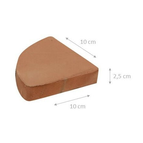 Set de 20 Soucoupe en vieilli terre cuite Toscane L10xPR10xH2.5 cm Made in Italy Pieds pour pots de fleurs de balcon extérieurs