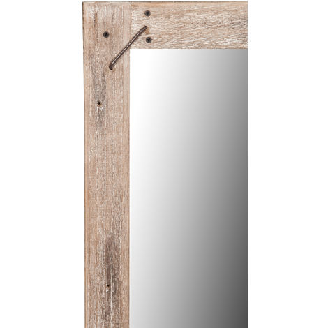 Miroir Mural à accrocher en bois massif RUSTICO