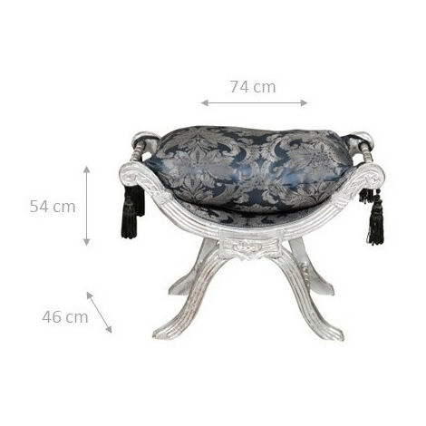 Banquette style français Louis XVI en hêtre massif - L6745 - Violet - Bois massif - Maison