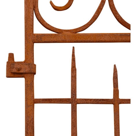 Portail extérieur en fer 320x245x8 cm Portail d'entrée en fer forgé finition antique Portail de jardin extérieur Pièce unique