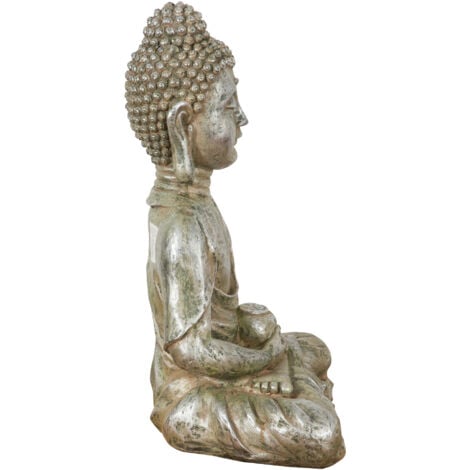 Statue résine Bouddha finition or antique L36xPR29xH60cm