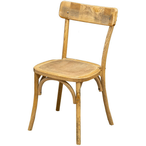 Chaise en bois Thonet pour table à manger restaurant pizzeria cuisine fermes arte povera bois vieilli L48xPR55xH88 Cm