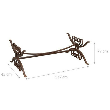 Base pour table en fer L231xPR82xH74 cm