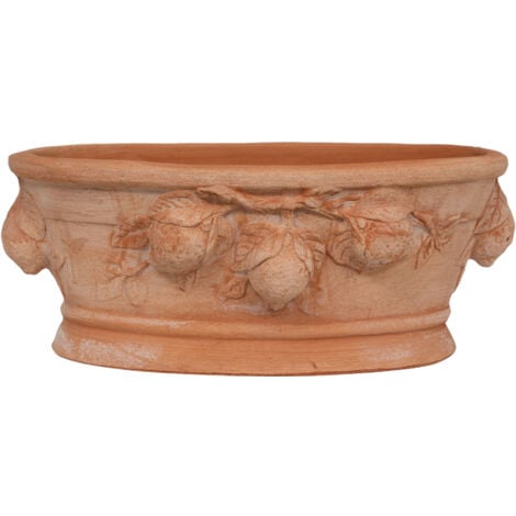 Bol en terre cuite 100% Made in Italy Vase d'extérieur entièrement fait à la main