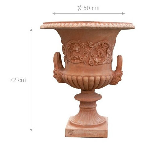 Vase En Terre Cuite Rustique 15,5cm - Décoration Ferme Vintage - Blanc Et Brun Moucheté - Pour Intérieur, Table, Étagère