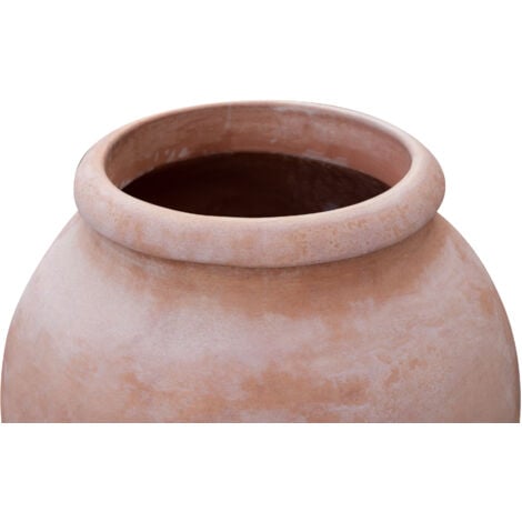 Pot toscan en terre cuite 84x70x70 cm Grand vase d'extérieur Jardinière de jardin Fabriqué en Italie Jarre en terre cuite lisse