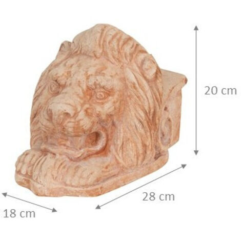 Set De 4 Pieds Tête De Lion Pour Cache-pot, Vase En Terre Cuite, Déco Toscane Biscottini
