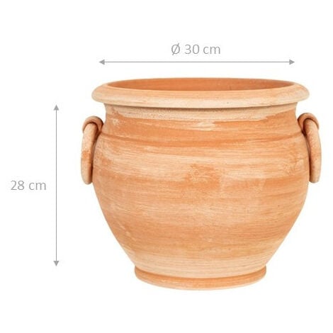 Vase Caspò Terracotta 100% Made in Italy entièrement fait à la main Vase d'extérieur