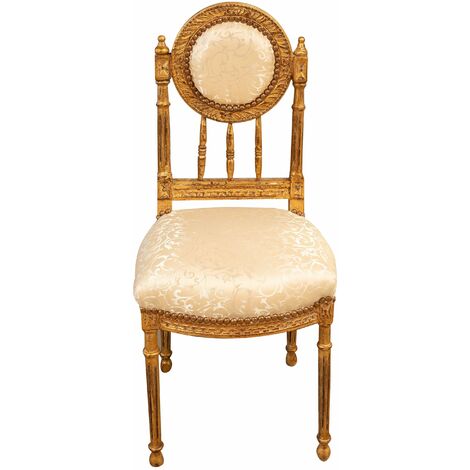 Chaise Louis XVI de style français en hêtre massif