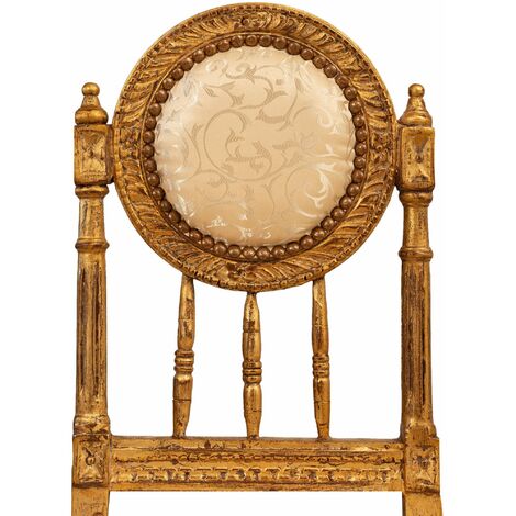Chaise Louis XVI de style français en hêtre massif