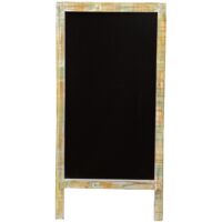Tableau Noir En Bois à Suspendre - 40x30 Cm, Surface Effaçable à La Craie