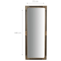 Miroir Mural Long 80x32 Cm Noir Brillant - Style Shabby Chic Biscottini