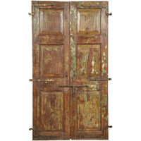 Biscottini – Porte en bois massif et fer 108x182 cm – Épaisseur 8 cm – Ancienne porte médiévale pour intérieur/extérieur – Restauration authentique