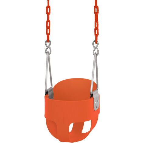 Siege De Balancoire A Seau Baquet Pour Bebe Enfant Portique Aire De Jeux Jardin Orange