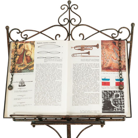 Soporte para libros de hierro Expositor de suelo Soporte para música ajustable Soporte información Soporte para menú Caballete