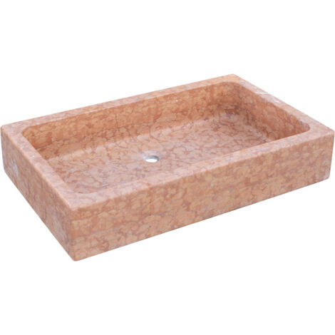 Fregadero de mármol rojo de cocina Lavabo de encimera Fregadero de piedra Lavabo de interior y exterior Lavabo de fuente