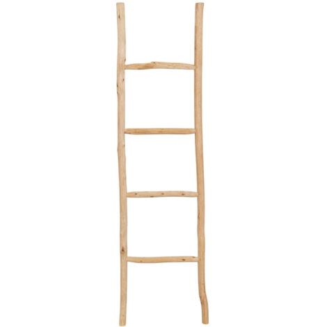 Toallero de escalera de madera moderno para baño de pie de pared decorativo Toallero de escalera Soporte para objetos y jarrones (1/5)
