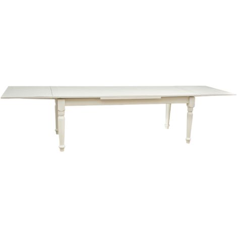 Mesa Extensible De Madera Maciza De Tilo Acabado En Nogal Country Made In Italy