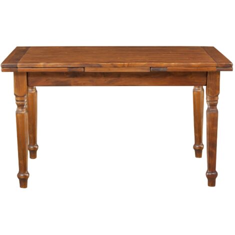 Mesa de madera maciza 140x80 cm Mesa de comedor y cocina Mesa extensible Mesa de centro rectangular Artesano Made in Italy (1/5)