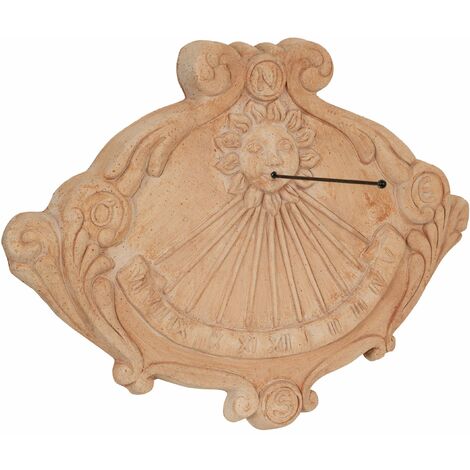 Reloj de sol de terracota para colgar 100% hecho en Italia completamente a mano en el torno