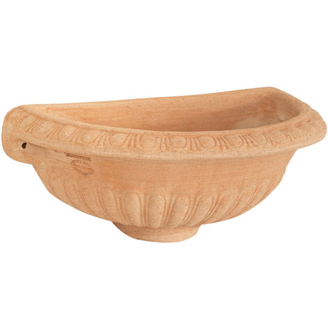 Lavabo Fuente de jardín de terracota Fuente de pared para exterior Fuente de pared Made in Italy Cuenca Decoración de pared