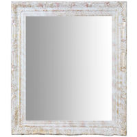 Espejo de pared de colgar de colgar vertical/horizontal 64x4x74 cm acabado con efecto plata envejecido