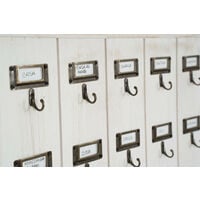 Porta llaves de pared Tablero porta llaves 25 ganchos de madera 60x49x4 cm  Colgador de llaves