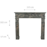 Decoración del marco decorativo de la chimenea de madera Diseño de la chimenea de madera L112xPR17xH102 cm